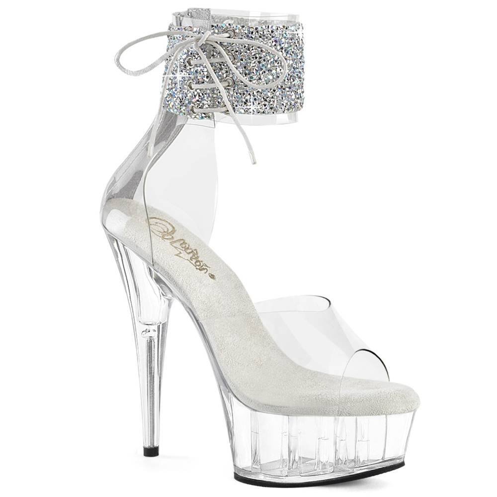 Pleaser - DELIGHT624RS02 Sandale à bride à la cheville - Transparent Product image